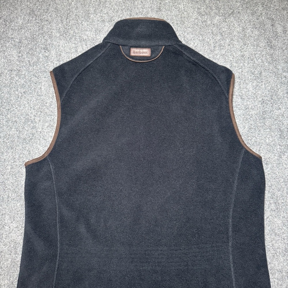 Barbour Fleece Vest Men's L Langdale Gilet Black Full Zip Outdoor Trim - Picture 12 of 13